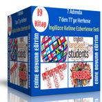 7 Adımda İngilizce Kelime Ezberleme Kitap Seti 19 Fasikül Renkli Kitap Enine Boyuna Eğitim