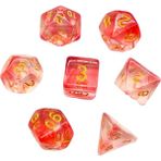 7 Akrilik Polyhedral Dice Parti Dnd Rpg Mtg Masa Oyunları Için Set - Kırmızı