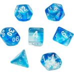 7 Akrilik Polyhedral Dice Parti Dnd Rpg Mtg Masa Oyunları Mavi