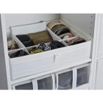 7 Bölmeli Dolap Içi Düzenleme Kutusu 44 x 34 x 11 cm Ikea Bölmeli Kutu Düzenleyici Beyaz Renk Dolap Içi Organizer