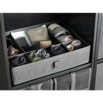 7 Bölmeli Dolap Içi Düzenleme Kutusu 44 x 34 x 11 cm Ikea Bölmeli Kutu Düzenleyici Koyu Gri Renk Dolap Içi Organizer