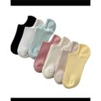 7 Çift Derbili Patik Görünmez Spor Çorap - 36 - 40 - Multi Renk