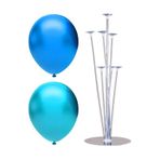 7 Çubuklu Balon Standı + 100 adet balon ( Açık Mavi, Koyu Mavi )