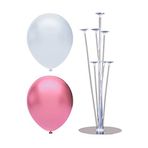 7 Çubuklu Balon Standı + 100 adet balon ( Pembe - Beyaz )