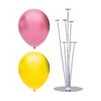 7 Çubuklu Balon Standı + 40 adet balon ( Pembe - Sarı )