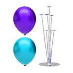 7 Çubuklu Balon Standı + 50 adet balon ( Mor - Açık Mavi )