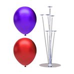 7 Çubuklu Balon Standı + 50 adet balon ( Mor - Kırmızı )