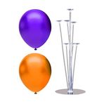 7 Çubuklu Balon Standı + 50 adet balon ( Mor - Turuncu )