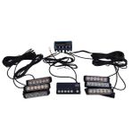 7 Fonksiyonlu Cakar Lamba 12-30V 6 Led 6 Adet Kirmizi*Mavi*Beyaz Set / Lapa550