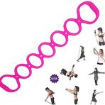7 Halka Esnek Direnç Egzersiz Bandı: Miracle Miles Band Yoga Germe, Kol, Omuz Ayağı, Bacak Kalça Fitness Ev Spor Salonu Fiziksel Terapi (Pembe)