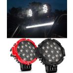 7 İnc 17 Led 51 W Beyaz Kalın Gündüz Ledi Yayıcı Delici Off Road Far Çalışma Lambası Sis Lambası