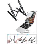 7 Kademeli Laptop Standı Matebook / Macbook / Tablet Notebook Tutucu Standlı Ayarlanabilir Altlık - Siyah - Siyah