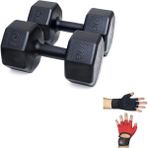 7 kg Dambıl x 2 Adet = 14 kg + Body Eldiveni - Siyah