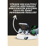 7 Kordonlu Akıllı Saat ve Aynalı Bluetooth Kulaklık Powerbank Dijital Göstergeli - Renkli