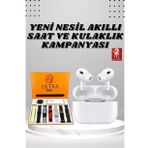 7 Kordonlu Akıllı Saat Ve Yeni Nesil Kulaklık Dokunmatik Ekran Android ve İOS Uyumlu