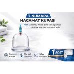 7 Numara Hacamat Kupası 1 Adet Vakumlu Kupa Bardak Dayanıklı Plastik Manuel Hacamat Kabı