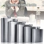 7 Oz Paslanmaz Çelik Askeri Flagon Hip Likör Şişesi Viski Alkol Cep Şarap Şişesi Hip Mataralar Drinkware Beyefendi Aksesuarları (Yurt Dışından) - 0,12 L - Renkli