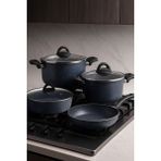 7 Parça Almeria Gri Granit Dik Tencere ve Tava Seti – 20 cm 2.5l, 24 cm 4.5l, 26 cm 3l, 26 cm Tava