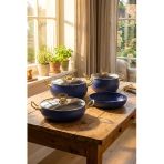 7 Parça Atlas Granit Tencere Ve Tava Seti 20 Cm 2.5L 24 Cm 4.5L 26 Cm Basık 3L 26 Cm Tava