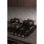 7 Parça Granada Granit Tencere Ve Tava Seti 20 Cm 2.5l, 24 Cm 4.5l, 26 Cm Basık 3l, 26 Cm Tava Gri