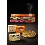 7 Parça Hediyelik Tütsü Seti –Tütsülük + 3’lü Tütsü Çeşidi + 3’lü Koni Tütsü (Gold Hayat Ağacı)