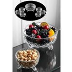 7 Parça Kristal Cam Ayaklı Lüx Kase Seti KompoTakımı