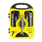 7 Parça Mafsallı Cırcır Anahtar Seti Cırcır Set 8-19 Mm