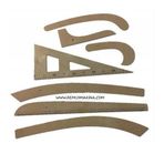 7 Parça Terzi-Modelist-Tekstil Plastik Cetvel Riga Gönye Takımı