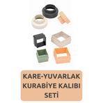 7 Parça Tırtıklı Kare Ve Yuvarlak Kurabiye Kalıbı Seti Şekilli Hamur Kesici