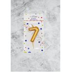 7 Rakamı Gold Renk Duğum Günü Pasta Mumu