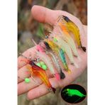 7 Renk Karides Shrimp Kancalı Fosforlu 8.5cm 6gr Silikon Yem 7ad