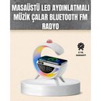 7 Ses Efektli Rgb Işıklı Fm Destekli Kablosuz Şarjlı Bluetooth Hoparlör
