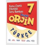 7.Sınıf Türkçe Akıllı Defter Orjin Yayınları
