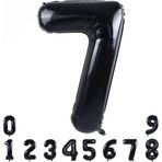 7 Siyah Rakam Folyo Balon 34" Inc 82 cm
