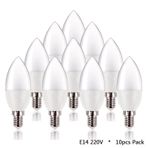 7 Watt E14 Ince Duylu Led Mum Buji Ampul 10 Adet Mum Led