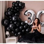 70 adet Siyah Balon Zincir set