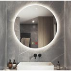 70 cm (çap) Buğu Çözücülü Dokunmatik Işıklı Ledli Yuvarlak Banyo Aynası