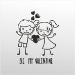 70 cm Erkek Ve Kadın Folyo Sticker