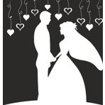 70 cm Gelin Damat Folyo Sticker