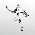 70 cm Samurai Folyo Sticker