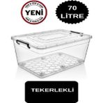 70 Lt Tekerlekli Saklama Kutusu 70 Lt Tekerlekli Saklama Kabı Büyük Depolama Kutusu Büyük Saklama büyük boy