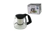700ML CAM DEMLİK ÇELİK SÜZGEÇLİ - PLASTİK KULP - KAPAK - KROM ÇERÇEVE (4604)