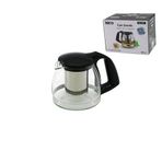 700ML CAM DEMLİK ÇELİK SÜZGEÇLİ - PLASTİK KULP - KAPAK - KROM ÇERÇEVE (5047)