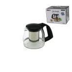 700Ml Cam Demlik Çelik Süzgeçli - Plastik Kulp - Kapak - Krom Çerçeve (5250)