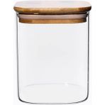700ML Sızdırmaz Vakumlu Bambu Kapaklı Borosilikat Cam Kavanoz - Hava Geçirmez & Dayanıklı Gıda Saklama Kabı (10CM x 13CM)