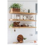 70cm 3lü Masif Duvar Rafı Kütüphane Kitaplık Banyo Ve Mutfak Düzenleyici 70x15cm 3lü 70x15