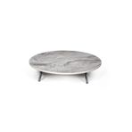 70cm Katlanabilir Metal Ayaklı Sofra Mermer Desen Yer Sofrası Masa Geleneksel Sağlıklı Yemek Sofrası