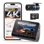 70Mai A800se Araç Kamerası Araç Ön Arka 4K Hdr 2160P+1080P, 128 Gb Sd Kartlı, Taksi İçin Çift Araç Kamerası Adas, F1.55 Gece Görüşü, 210S Tampon Acil Durum Ön Kayıt, Park İzleme, 3" Ips, Maks. 512 Gb