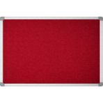 70X100 cm Apartman Ilan Panosu, Kumaş Kaplı Duyuru Panosu Mantar Pano - Bordo