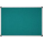 70X100 cm Apartman Ilan Panosu, Kumaş Kaplı Duyuru Panosu Mantar Pano - Turkuaz Yeşili